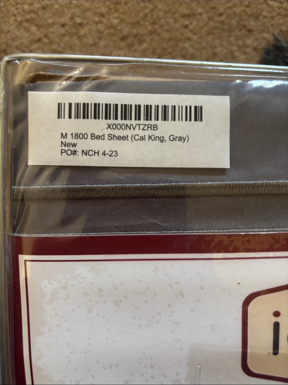 Gray Microfiber Sheet Set Cal King - Picture 4 of 4